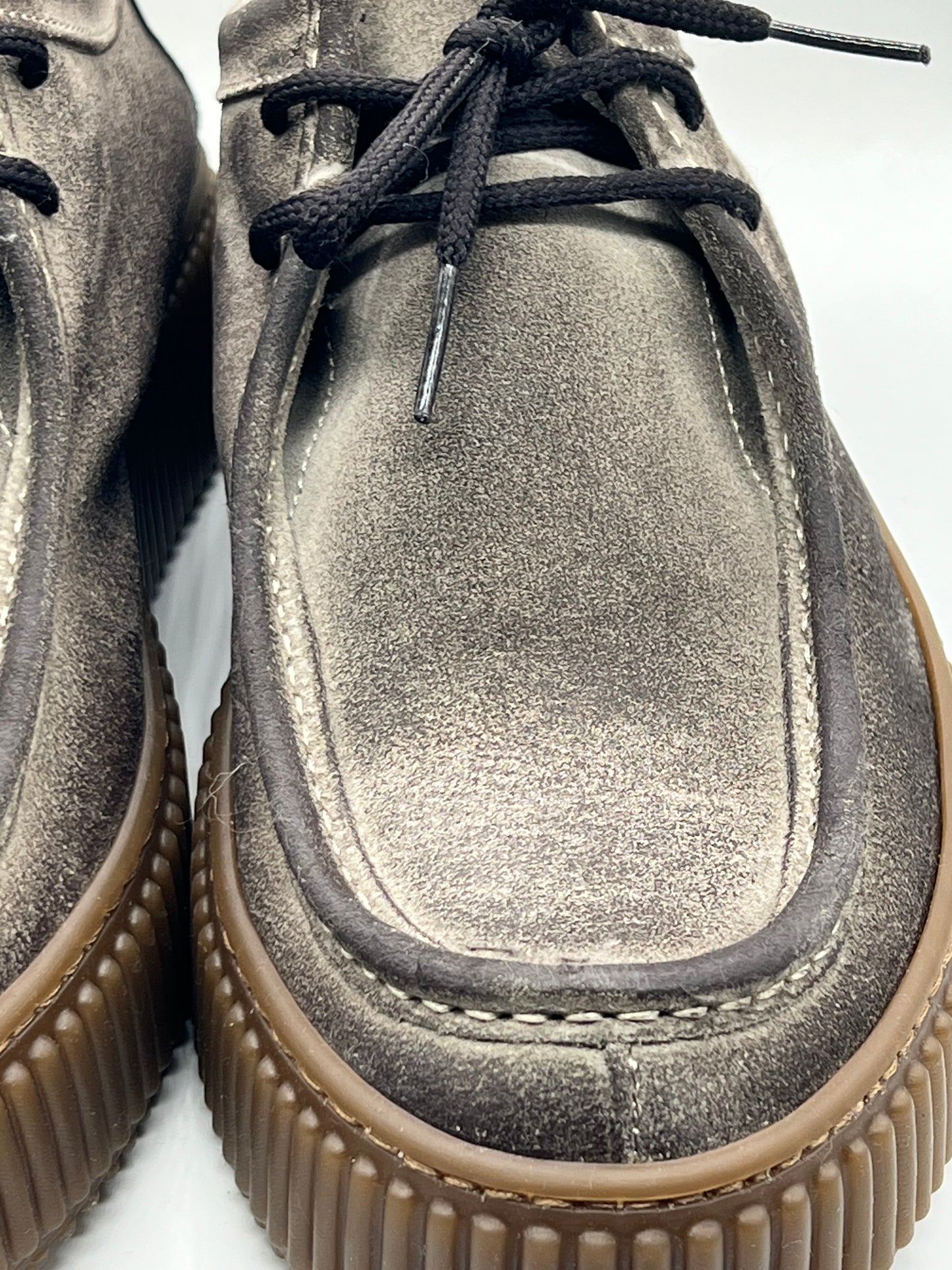 DOUBLE BUCKLE BLACK SUEDE LOAFERS