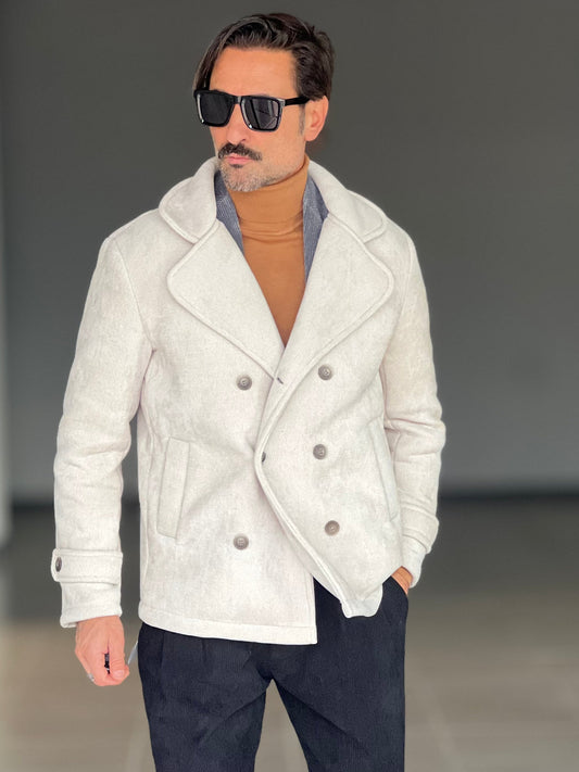 CAPPOTTINO PANNA VELLUTO MILLERIGHE