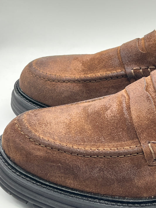 MOCASSINO CUOIO INVECCHIATO FONDO GOMMA