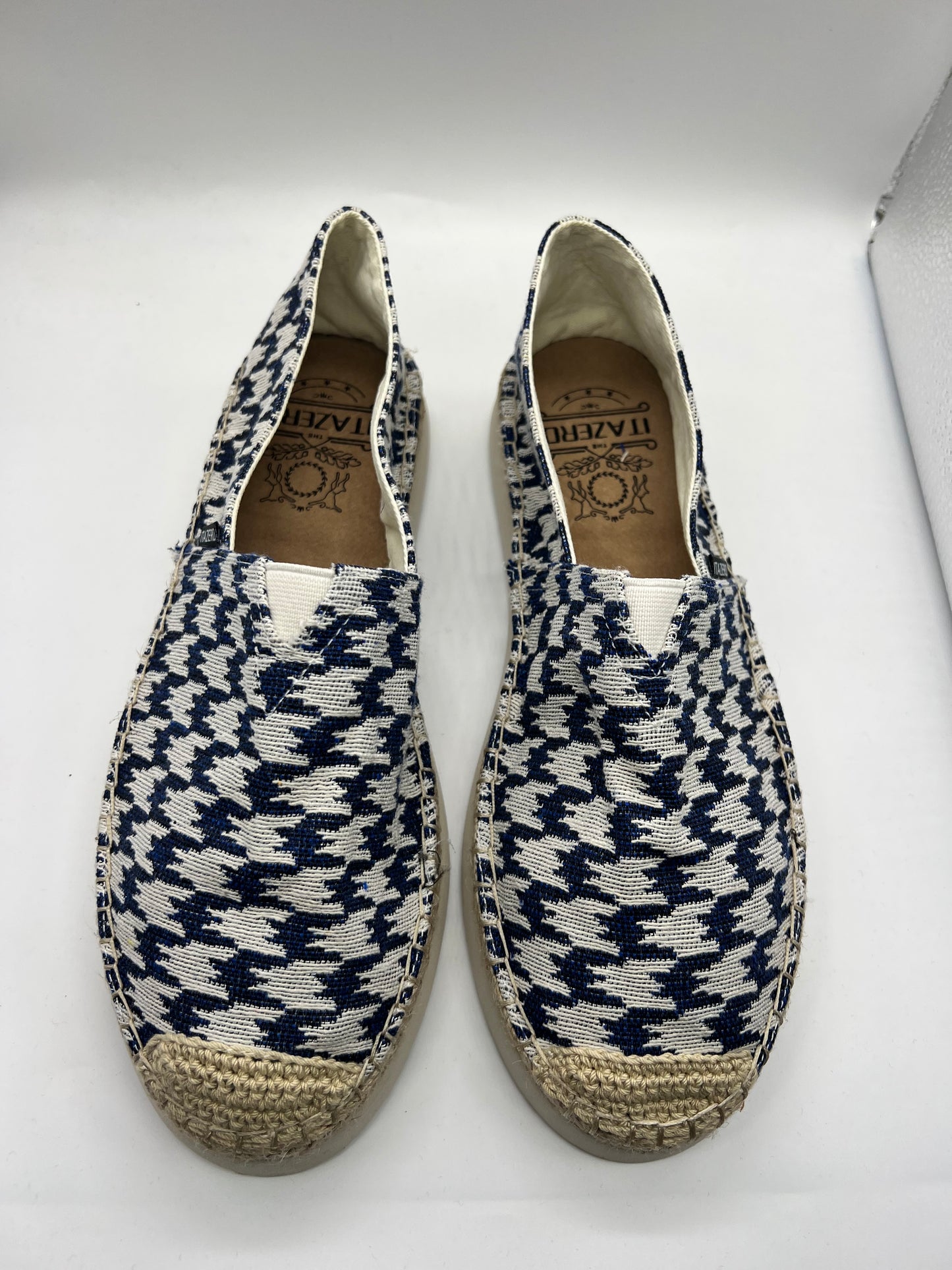 ESPADRILLAS PIEVDE POULE BLU STAMPA M FONDO PAGLIA E GOMMA