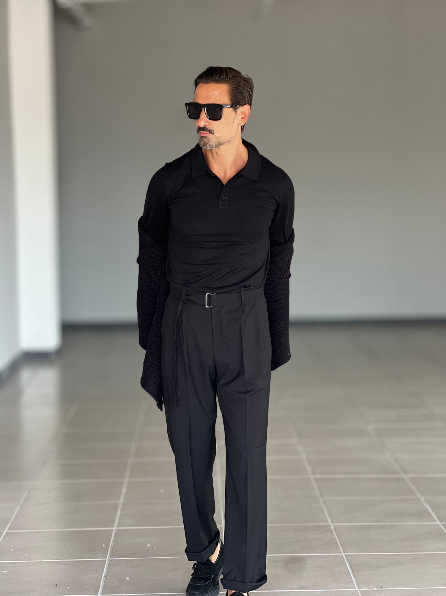 CARDIGAN SCIALLATO NERO BL11