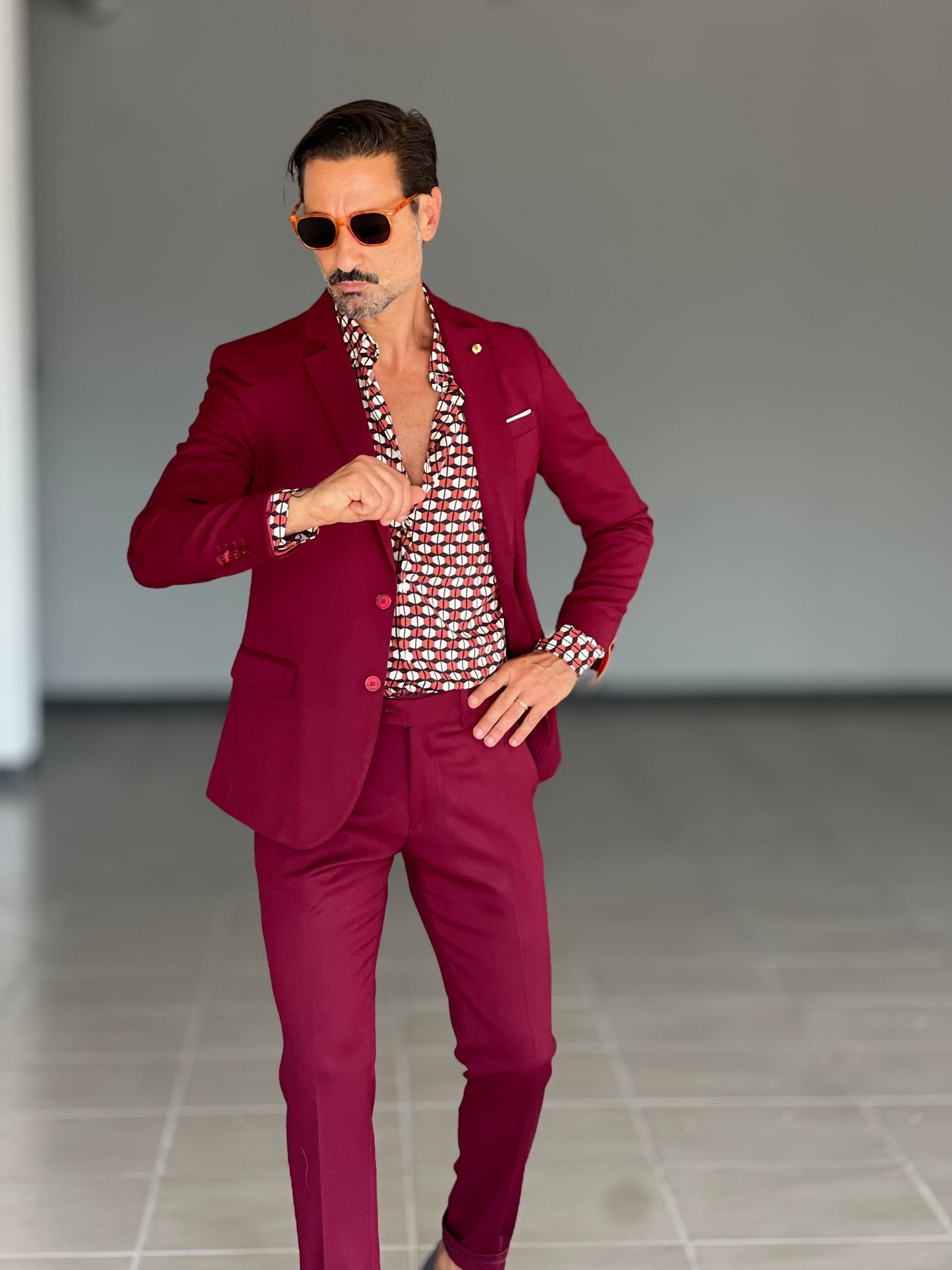 ABITO PRUGNA MONOPETTO VISCOSA