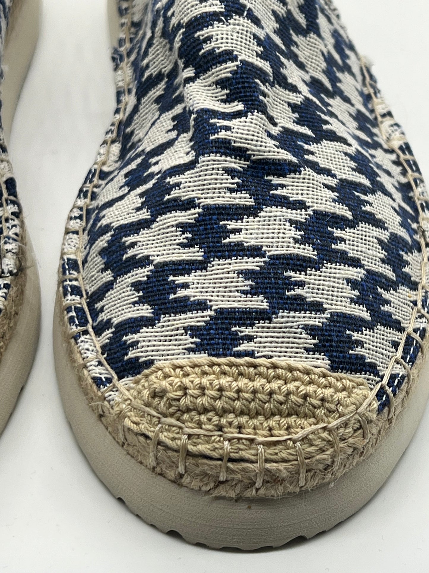 ESPADRILLAS PIEVDE POULE BLU STAMPA M FONDO PAGLIA E GOMMA