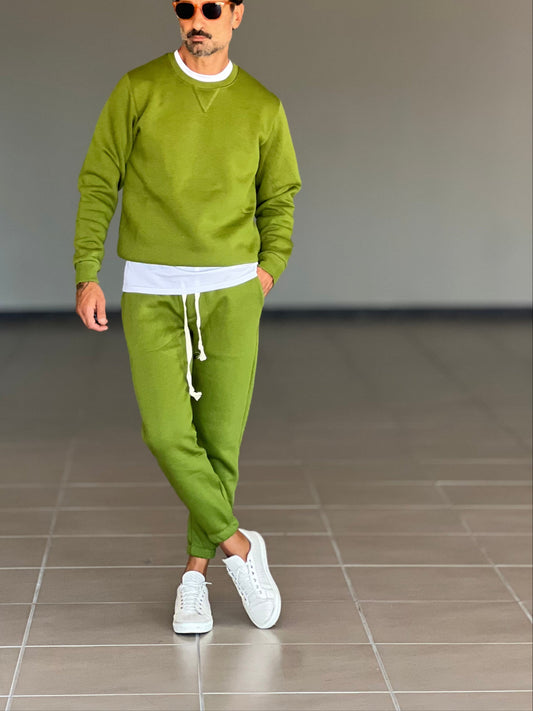 WHITE VISCOSE TROUSERS WITH REGULAR BOTTOM