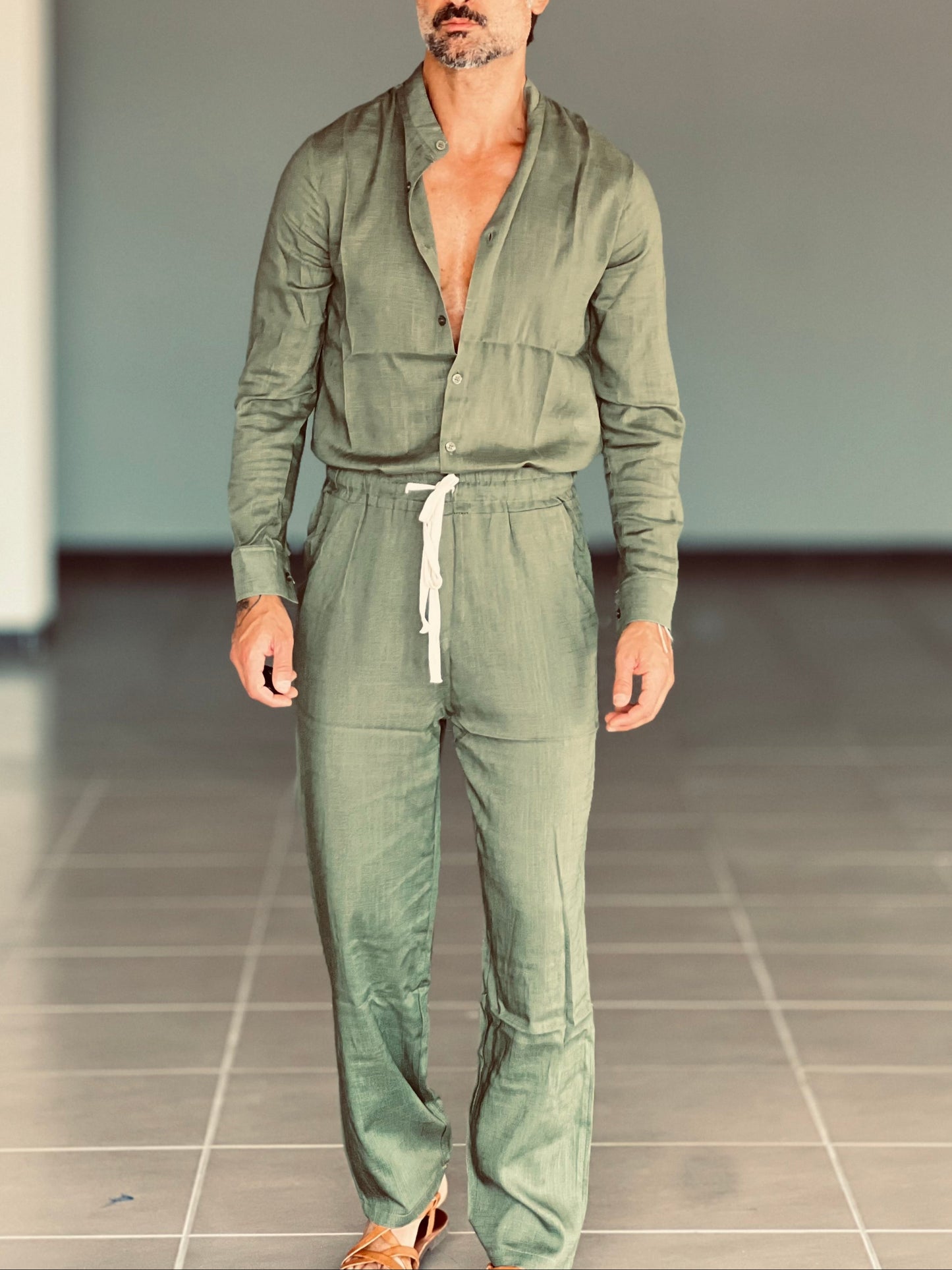 PANTALACCIO LINO VERDE