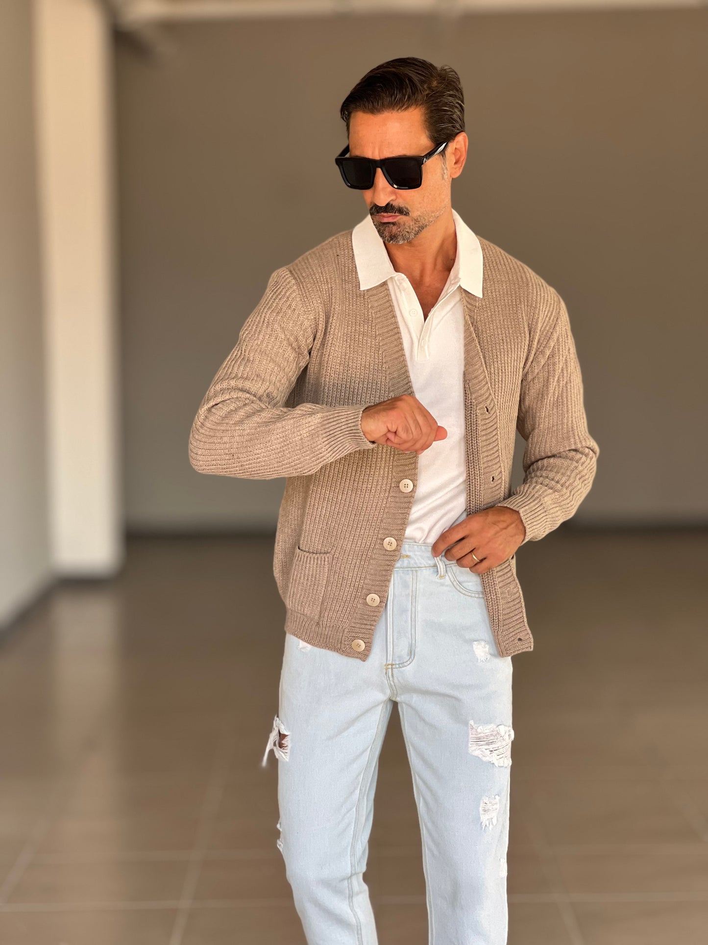 CARDIGAN DERBY CAMMELLO BL11