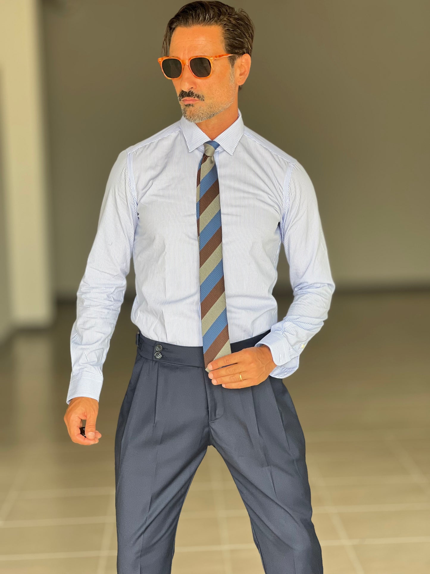 CAMICIA DEPOT BACCHETTA BIANCA E CELSTE FINA