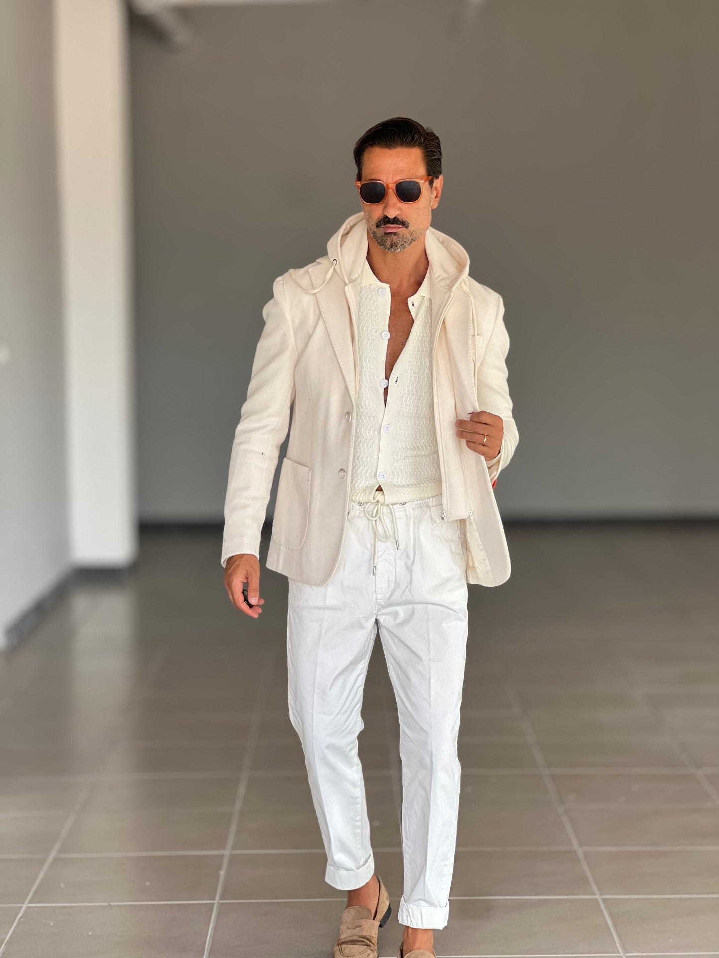 POLO CARDIGAN BURRO TRAMATA