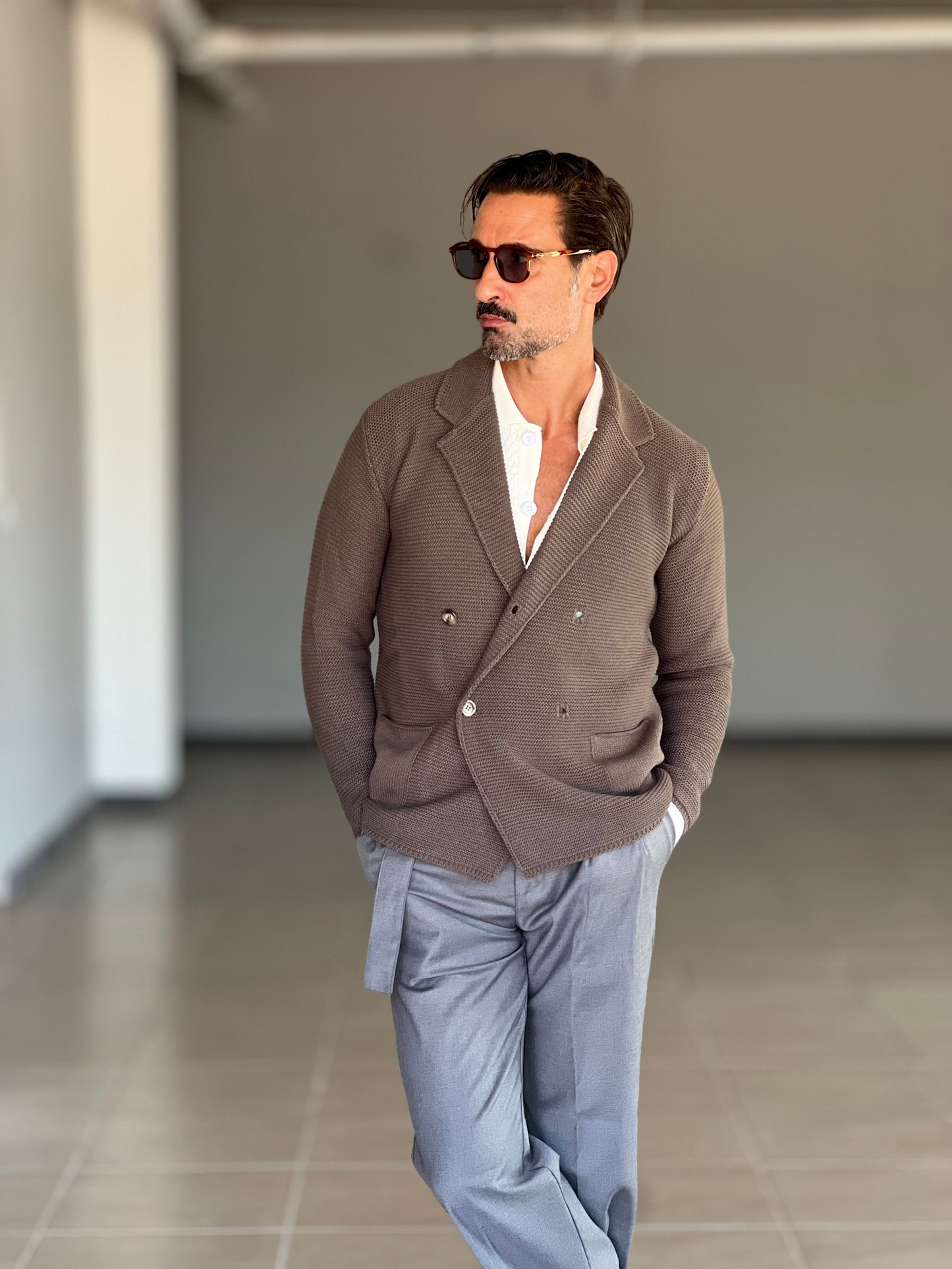 CARDIGAN MORO GIACCA DOPPIOPETTO NIDO D'APE