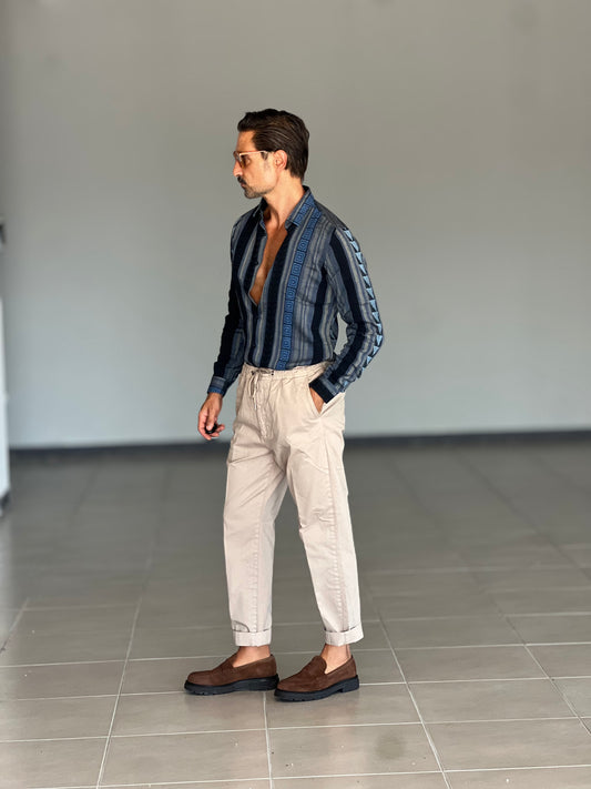 PANTALACCIO CAMMELLO GABARDINE DI COTONE