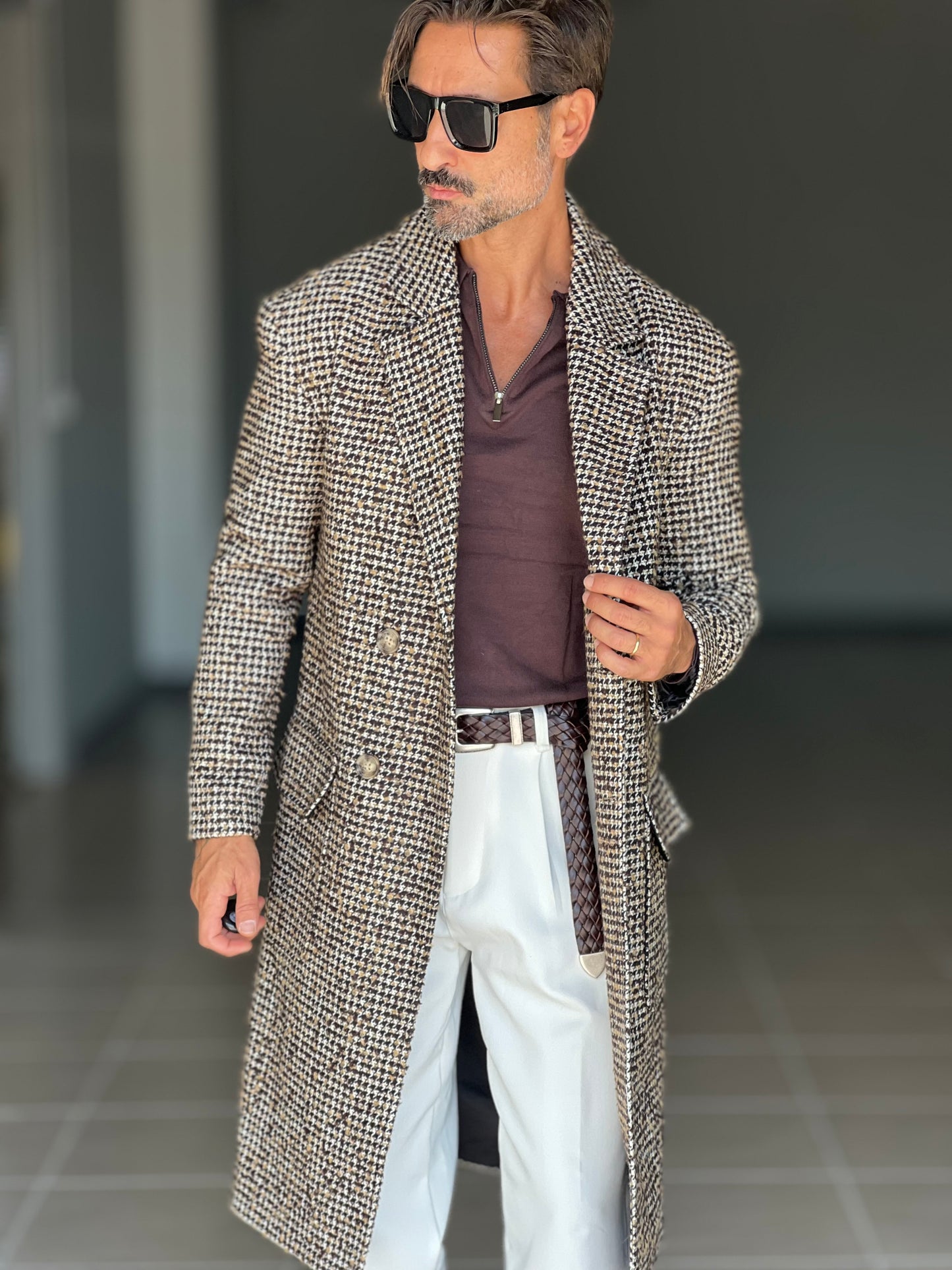 POLO MORO RASATA ZIP VISCOSA E MISTI