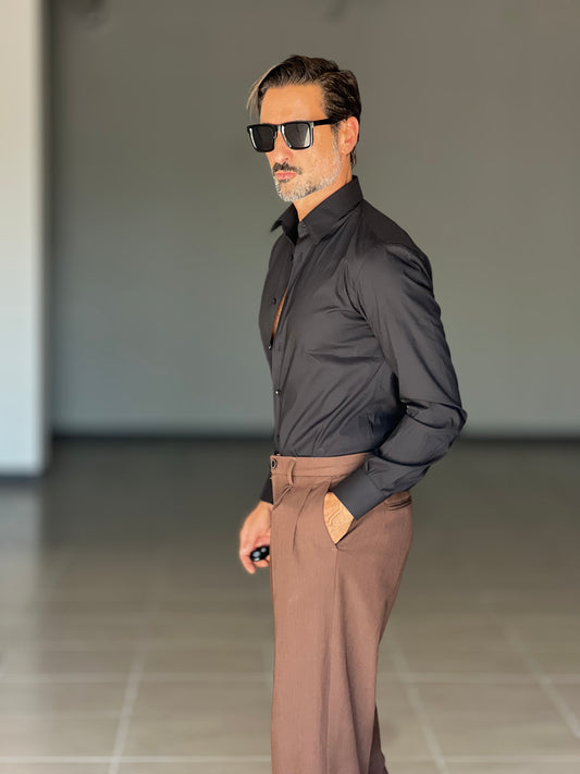 CAMICIA DEPOT NERA DOPPIO RITORTO