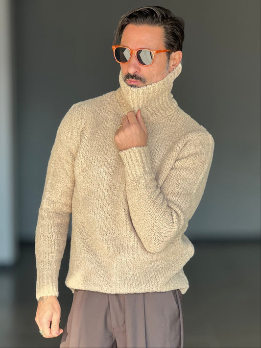 COLLO ALTO CAMMELLO LAVORAZIONE BOUCLE'