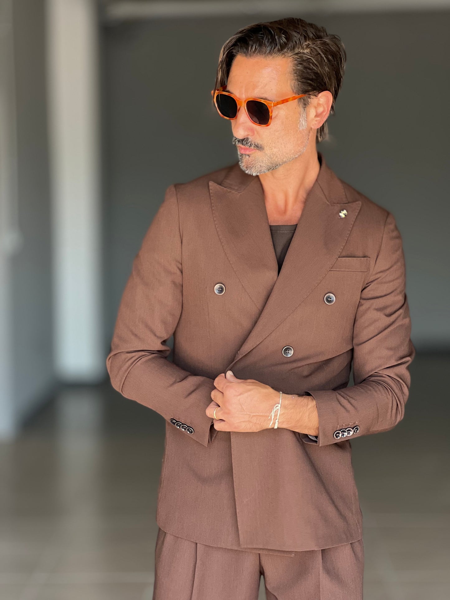 ABITO MORO DOPPIOPETTO PANTALONE FONDO AMPIO