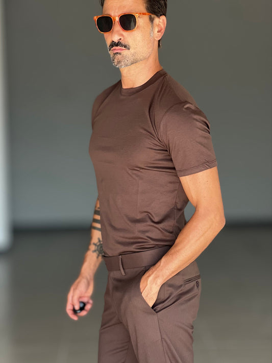 T SHIRT MORO COTONE FILO DI SCOZIA