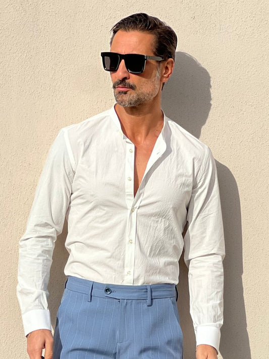 CAMICIA DEPOT BIANCA COREANA GARZATA