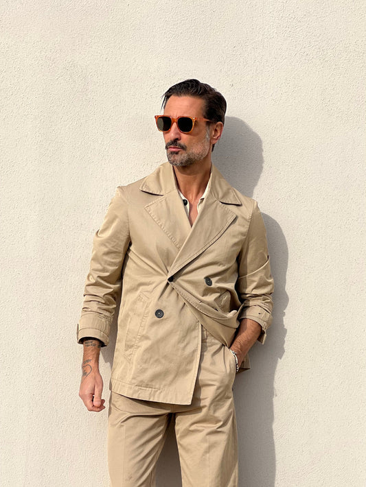 TRENCH CORTO CAMMELLO ALTATENSIONE