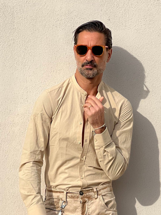 CAMICIA DEPOT CAMMELLO COREANA GARZATA