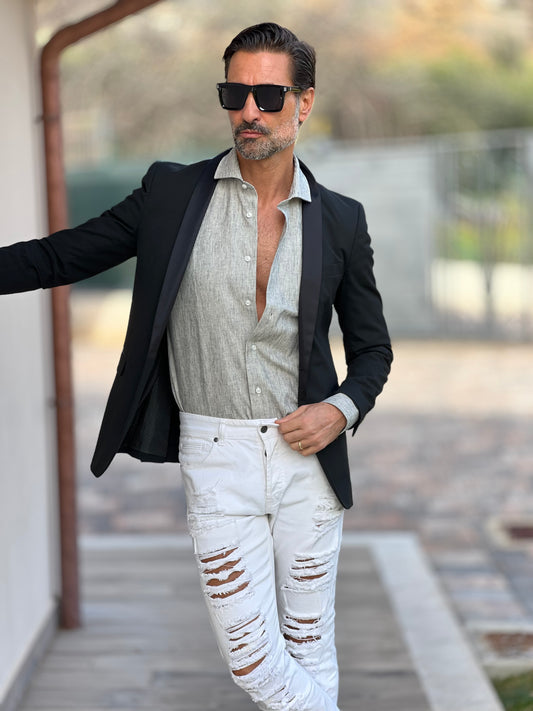 CAMICIA DEPOT MILLERIGHE BIANCA E GRIGIA