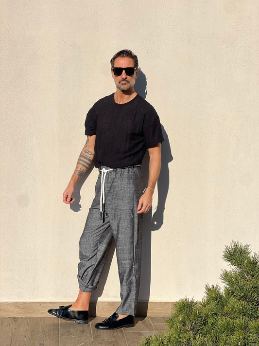 PANTALACCIO XAGON GRIGIO FIAMMATO CHIUSURA IN FONDO