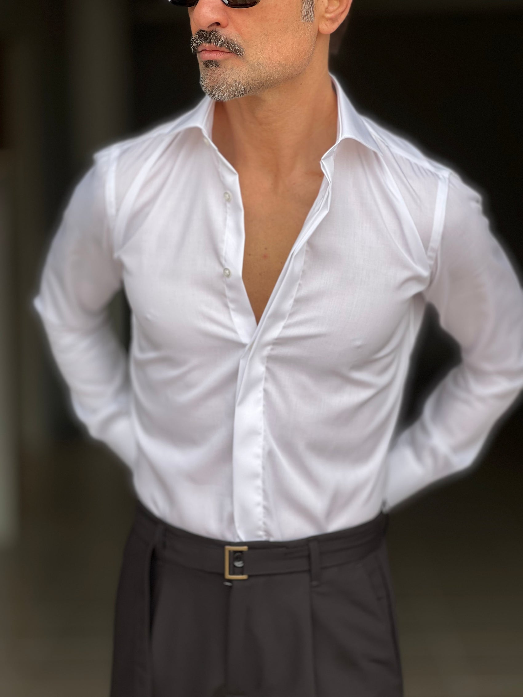 CAMICIA DEPOT BIANCA FINTA COPERTA  COTONE DOPPIO RITORTO