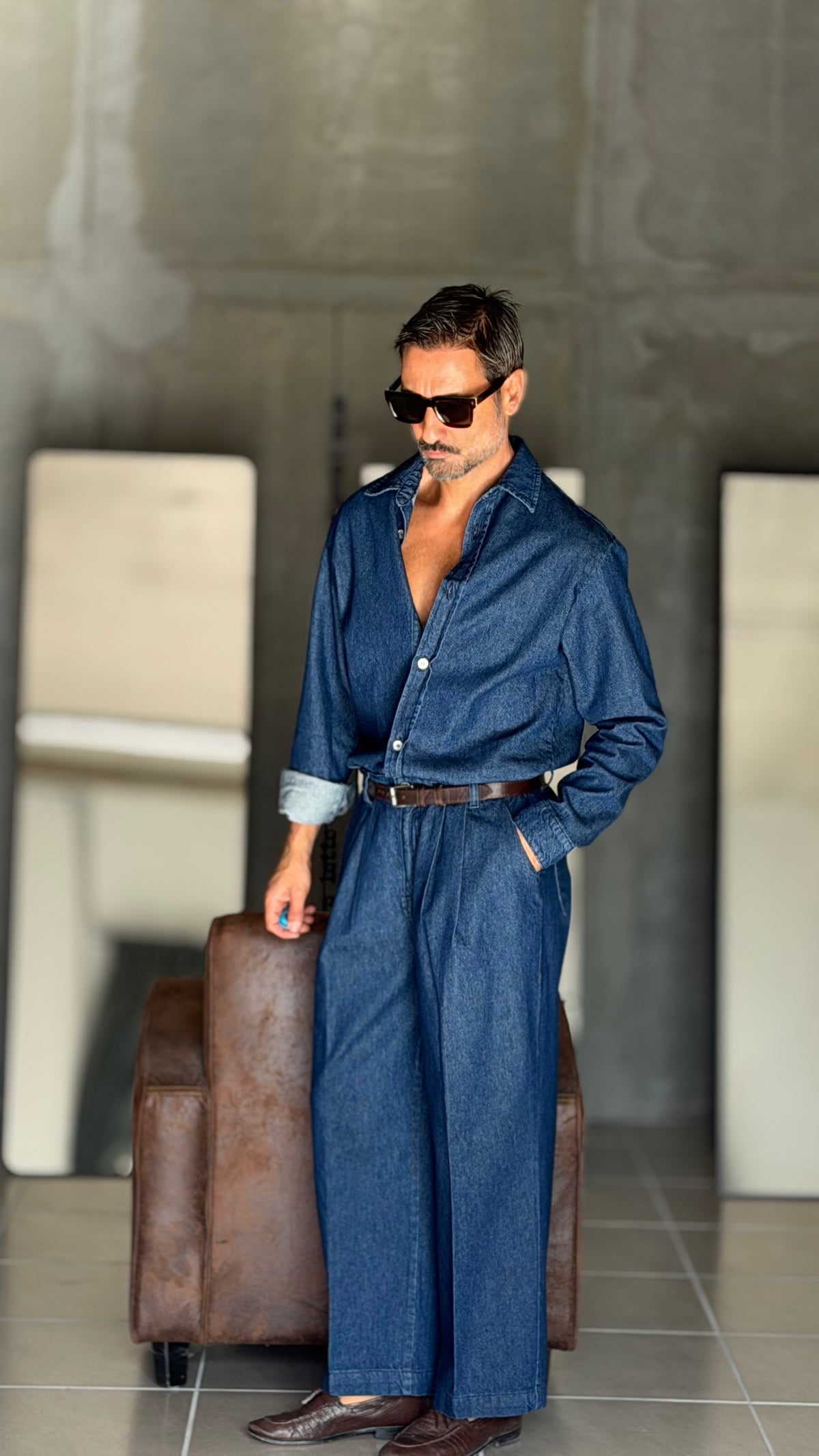 CAMICIONE  DENIM LAVAGGIO MEDIO PESANTE