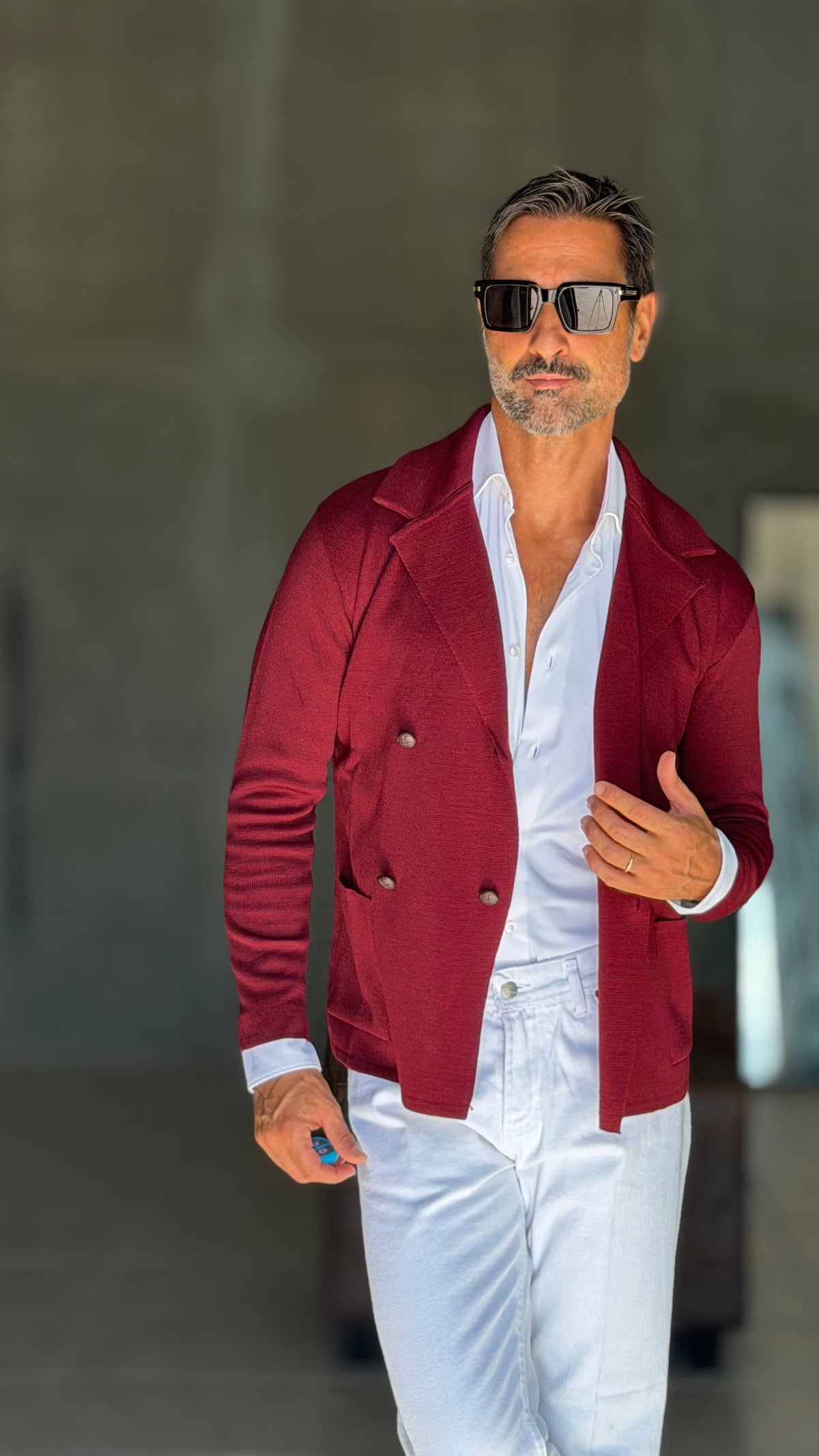 CARDIGAN VINO  DOPPIOPETTO