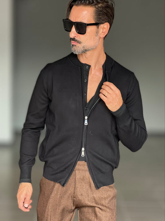 BEIGE COTTON OPEN CARDIGAN