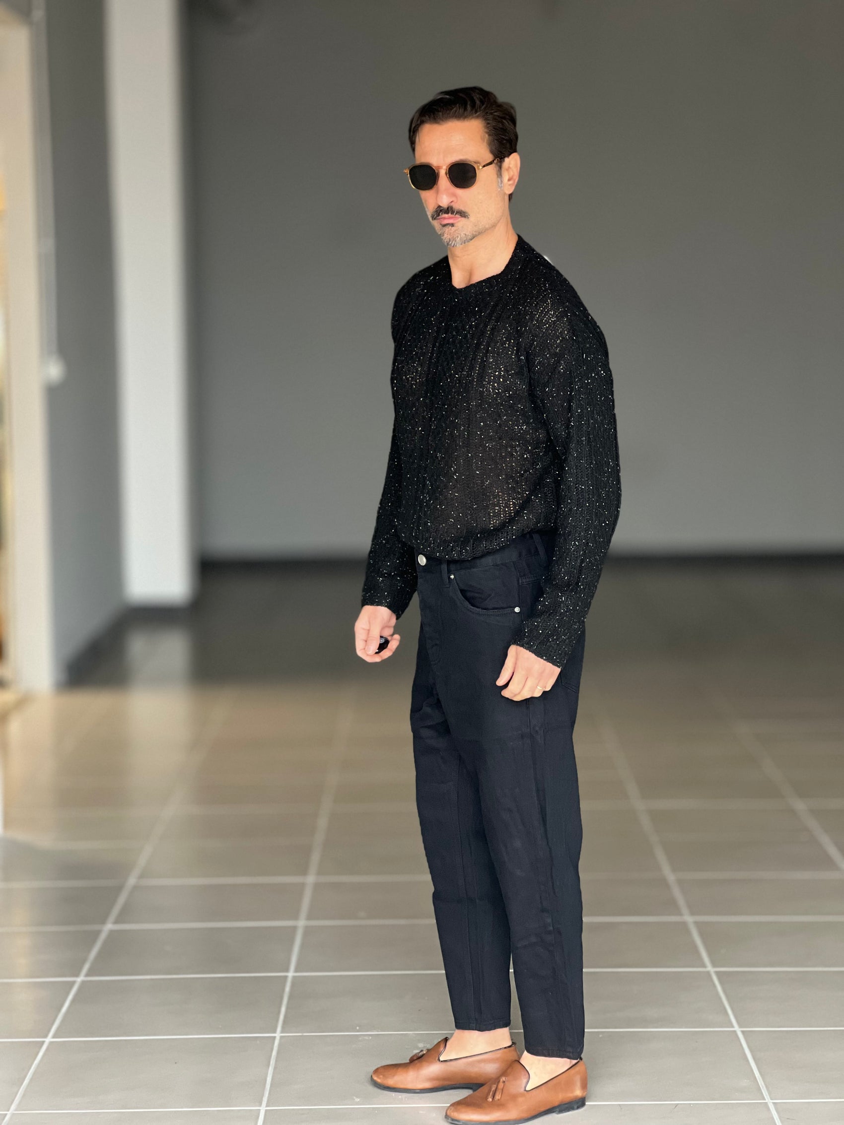 JEANS NERO  MODELLO CAPRI