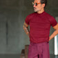 PANTALONE  PRUGNA   DOPPIAPINCES VISCOSA E MISTI