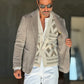 CARDIGAN  PANNA ETNICO CROP  FIT  PESANTE