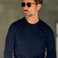 PULLOVER BLU LANA CASHMERE 3% E MISTI