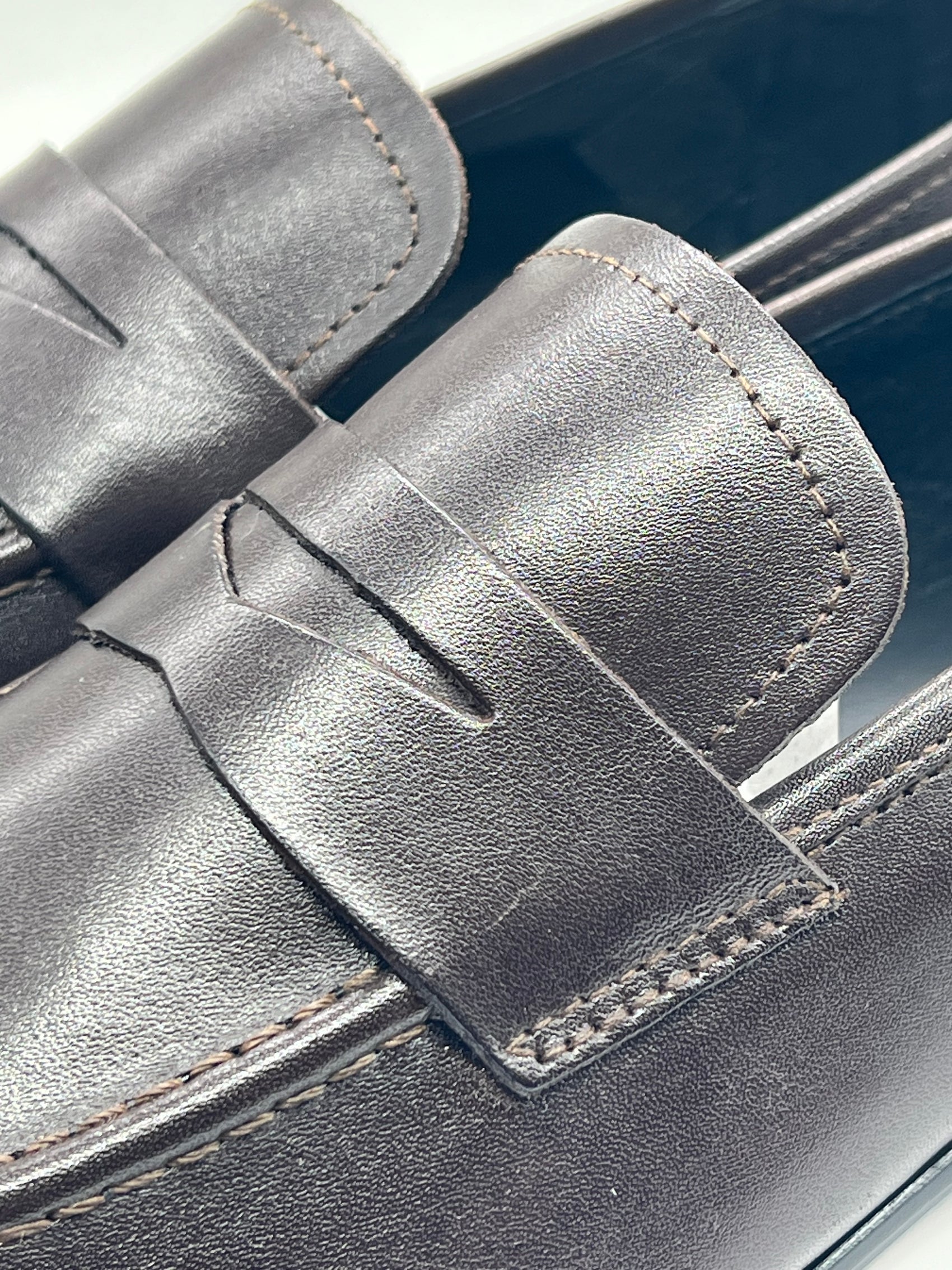 *MOCASSINO MORO PELLE SPAZZOLATA