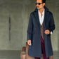 CAPPOTTO  DOPPIPETTO BLU OVER FIT  ALTATENSIONE