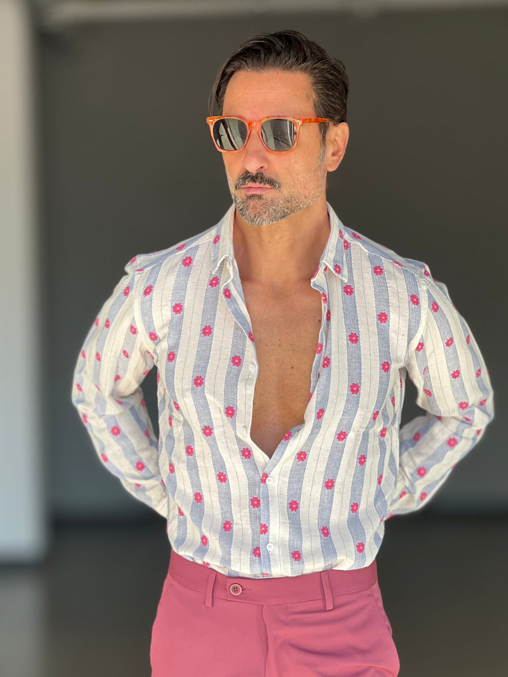 CAMICIA  FANTASIA KOREA IN COTONE RICAMATA 003