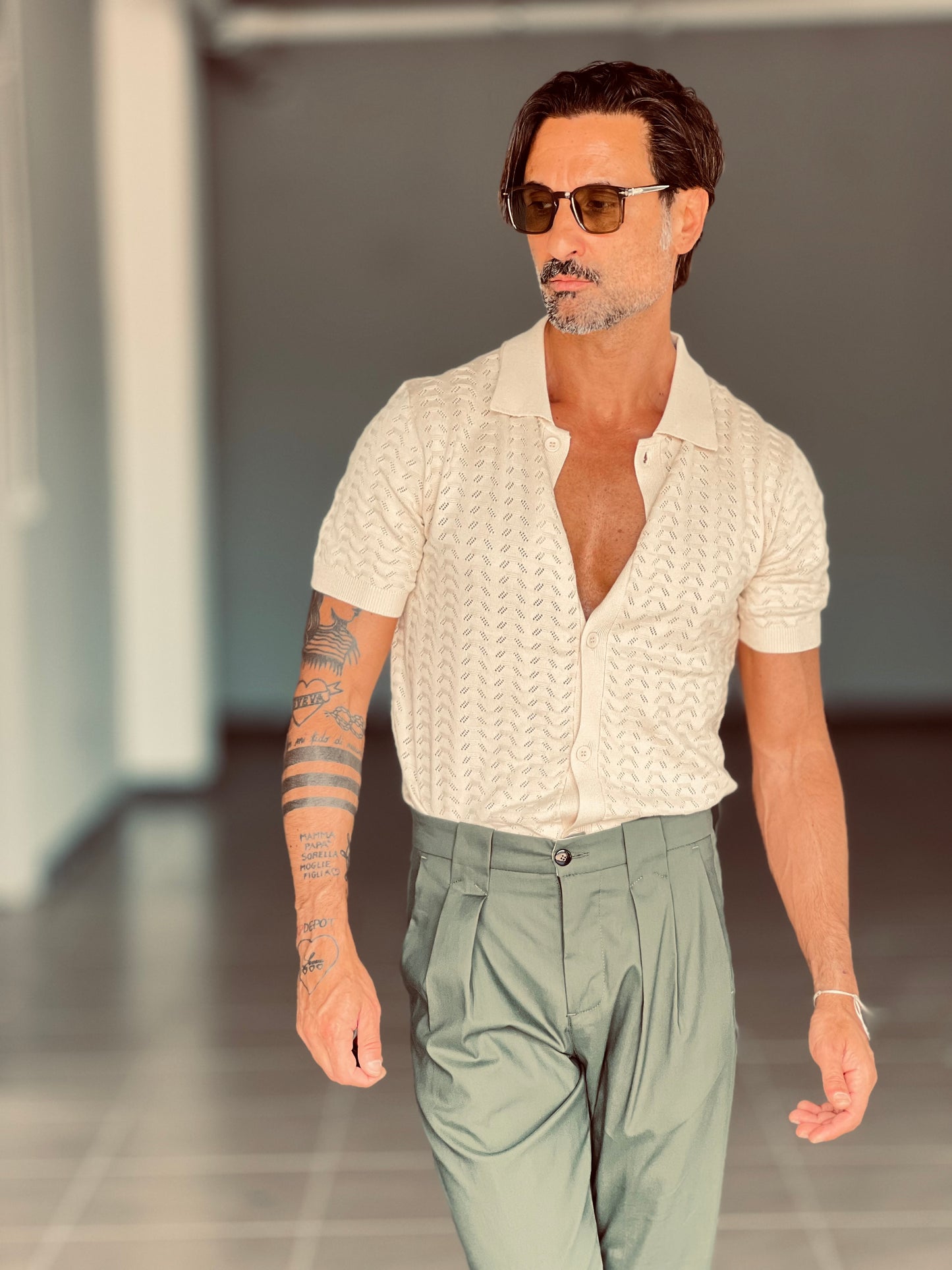 POLO CAMICIA BURRO  COTONE OPERATO