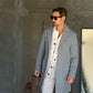 BLUE HIGH NECK COAT
