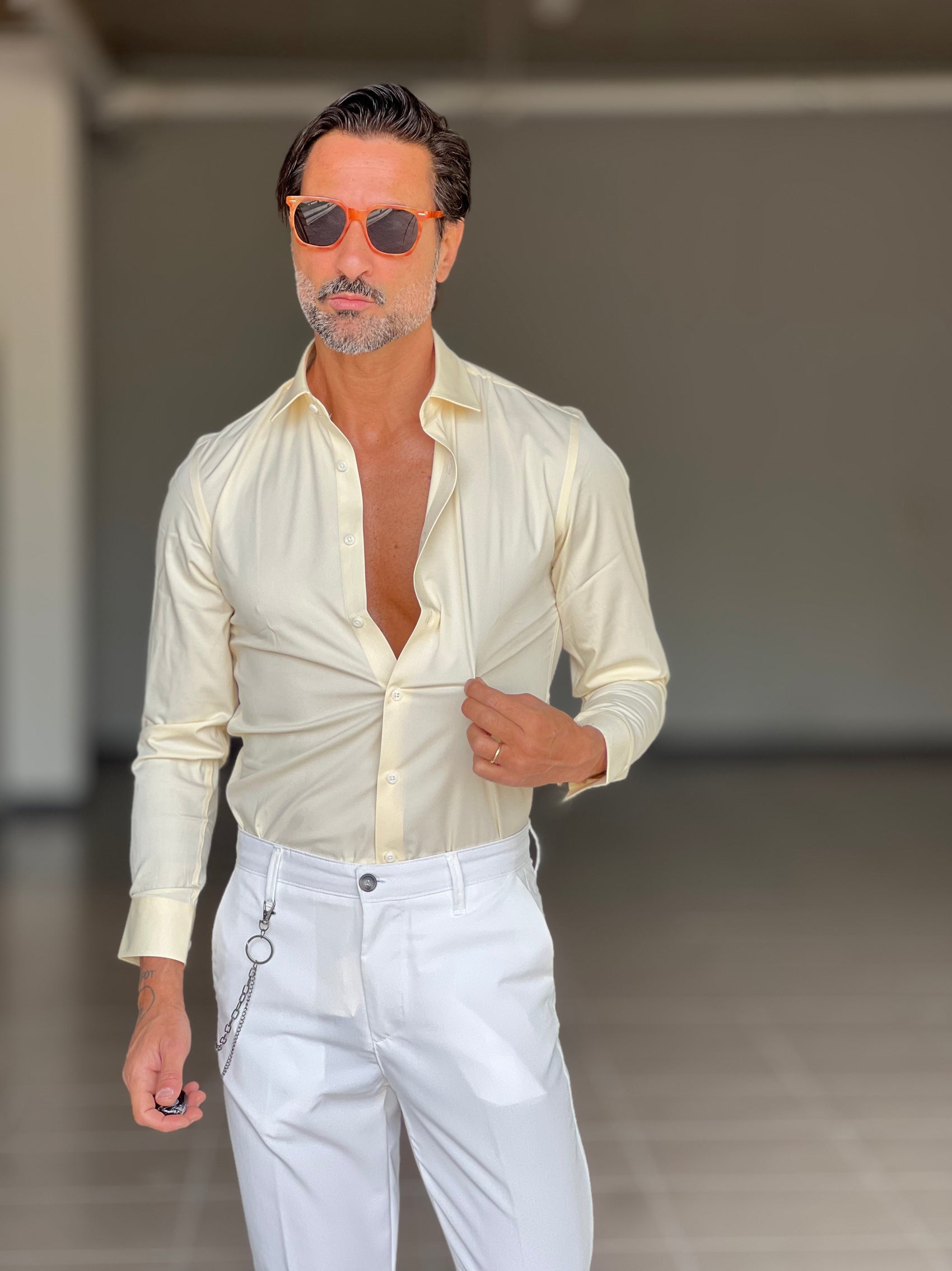 CAMICIA LIMONE EFFETTO MAGLINA TELAMIRA