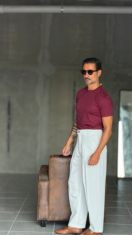 PANTALONE PANNA  DOPPIAPINCES IN DONDO