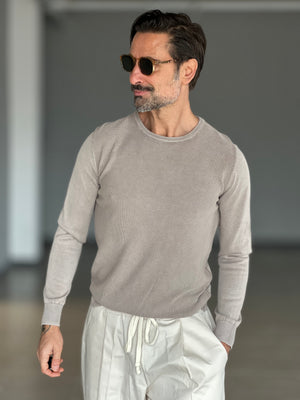 MAGLIA  GIRO SABBIA  2 FILI COTONE  NIDO D'APE
