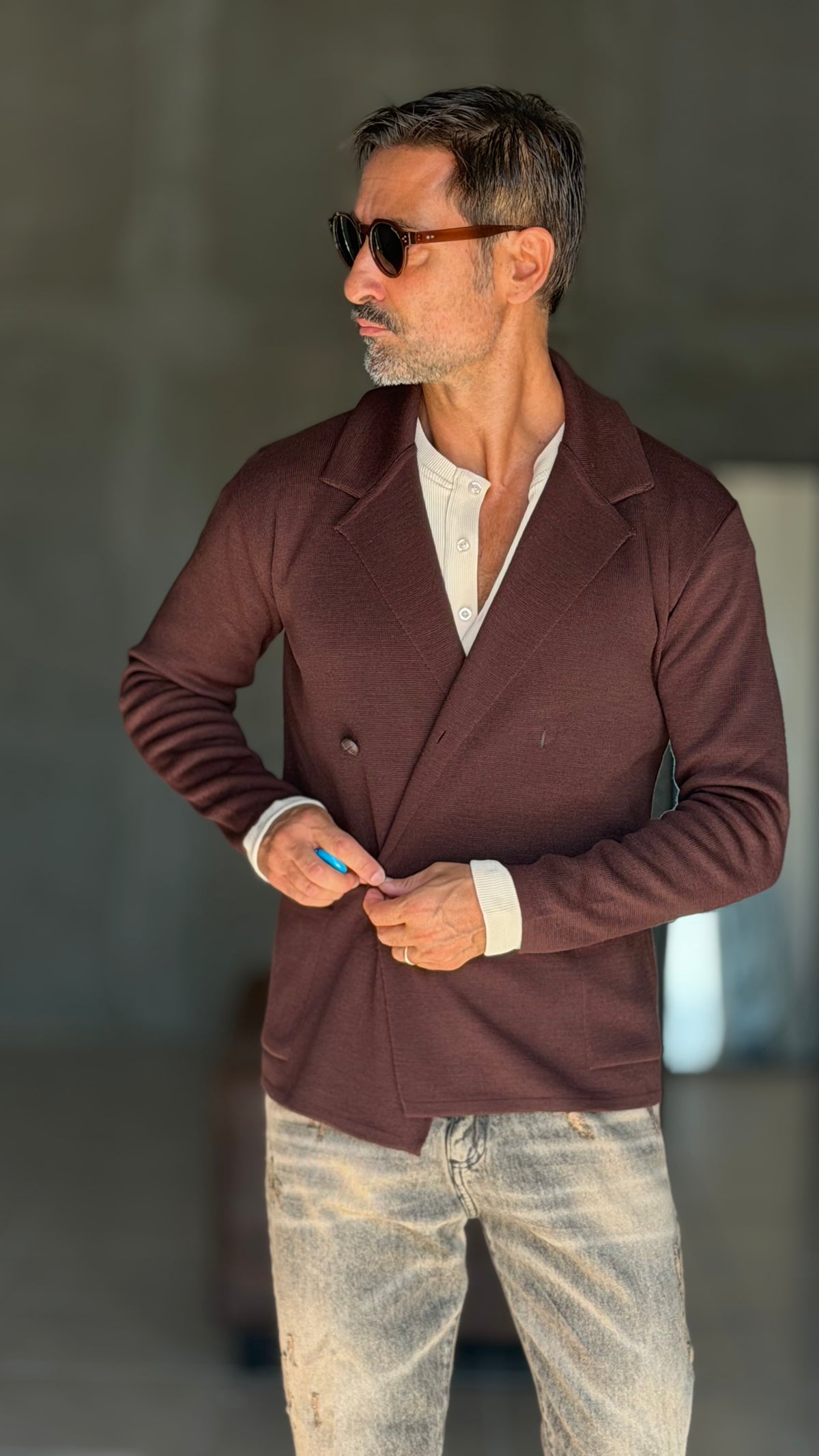 CARDIGAN MORO   DOPPIOPETTO