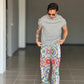 BLACK CHAIN ​​VISCOSE TROUSERS