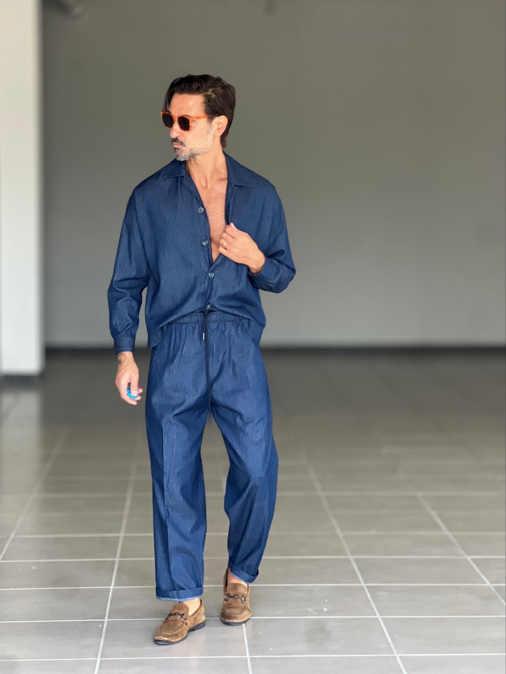 °COORDINATO DENIM OVER FIT LAVAGGIO MEDIO