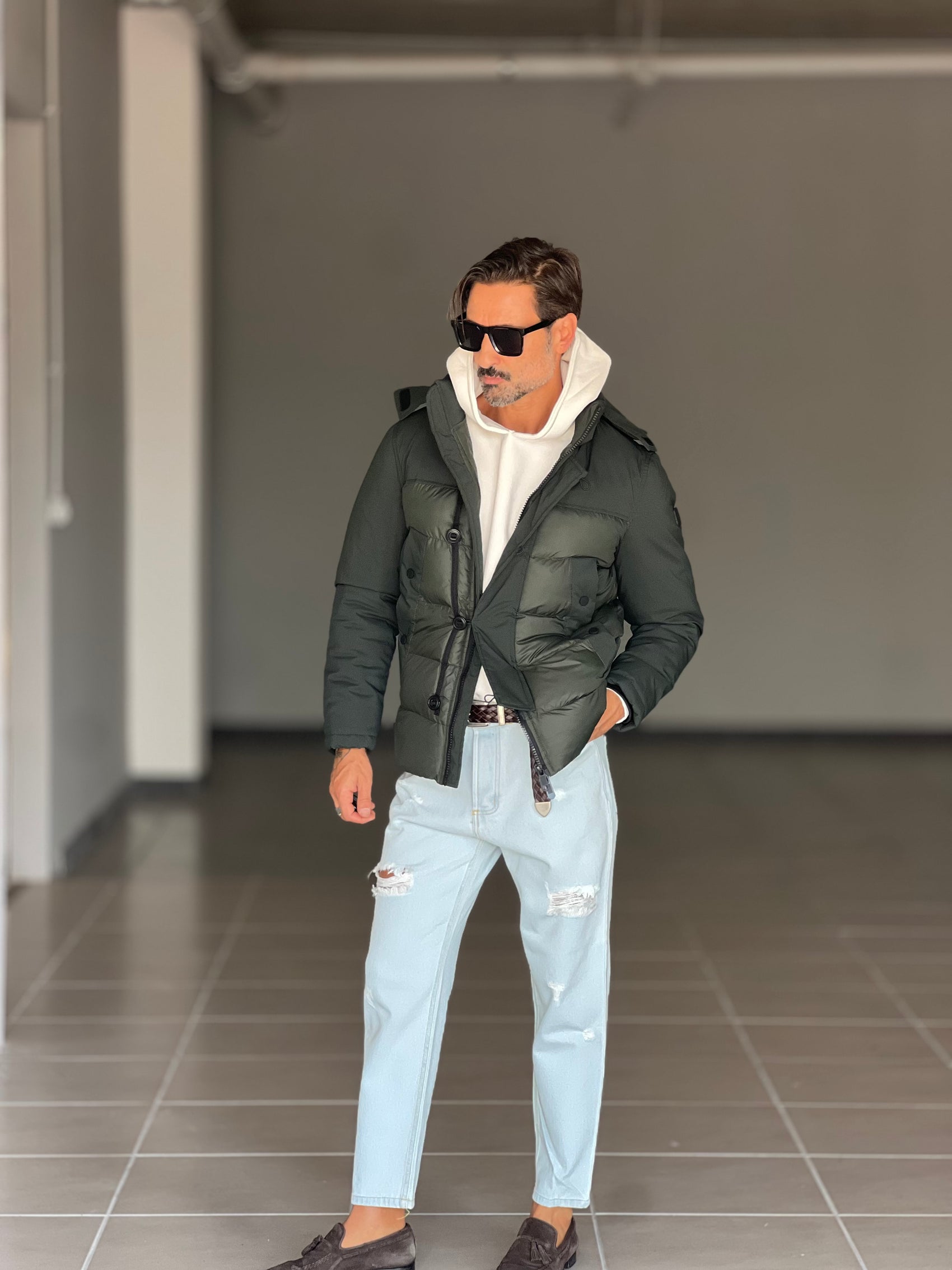 PIUMINO VERDE  TECNCO E TESSUTO DOPPIO CURSORE HAPPER