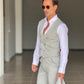 ABITO VERDE ACQUA MONOPETTO  3 PEZZI GILET