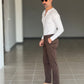 BLACK CHAIN ​​VISCOSE TROUSERS