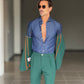*ABITO VERDE MONOPETTO OPERATO PANTALONE MEZZAMOLLA 00200