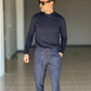 WHITE VISCOSE TROUSERS WITH REGULAR BOTTOM