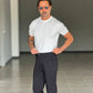 PANTALONE  NERO VISCOSA E MISTI TASCA AMERICA