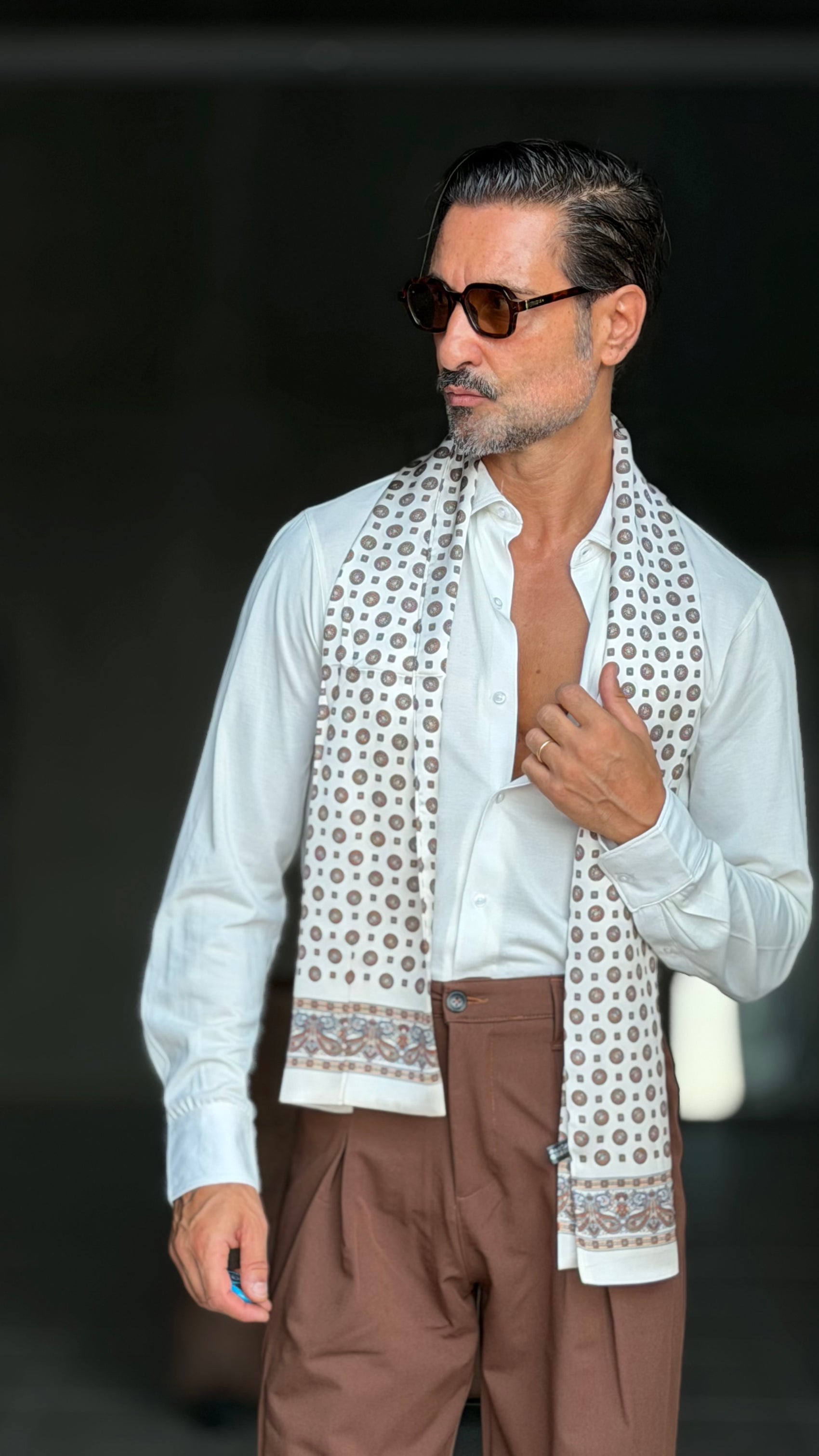 CAMICIA BIANCA MAGLINA IN JERSEY